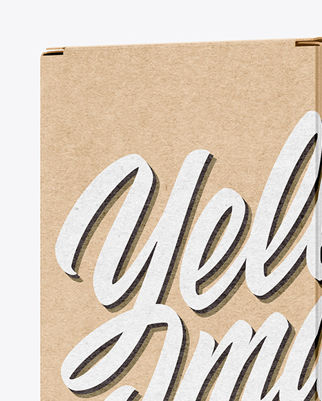 Kraft Paper Box Mockup PSD #2