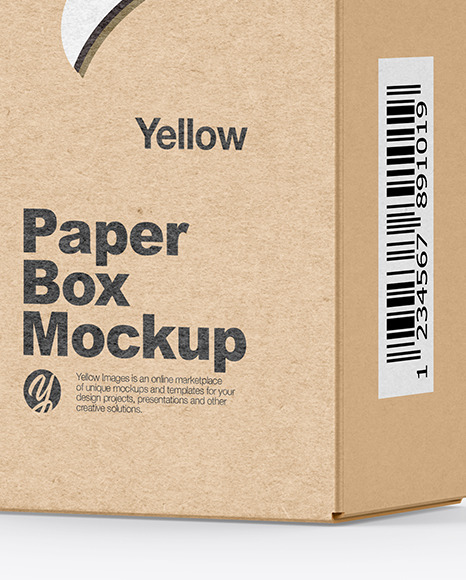 Kraft Paper Box Mockup PSD #1