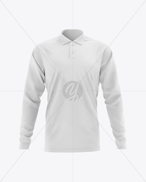 Download Men S Raglan Long Sleeve Polo Shirt Mockup Front View In Apparel Mockups On Yellow Images Object Mockups