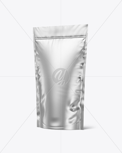 Download Two Metallic Stand Up Pouches Mockup In Pouch Mockups On Yellow Images Object Mockups