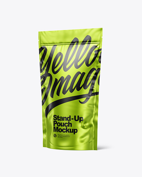 Download Metallic Stand Up Pouch Mockup Designs Zone Yellowimages Mockups