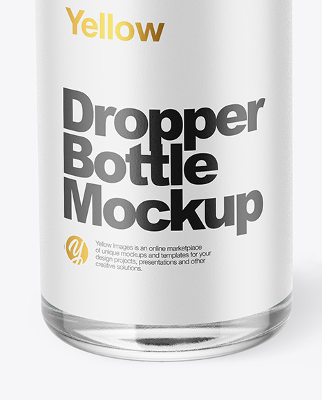 Dark Liquid Dropper Bottle with Box Mockup PSD #1