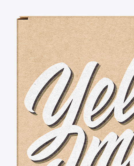 Kraft Paper Box Mockup PSD #2