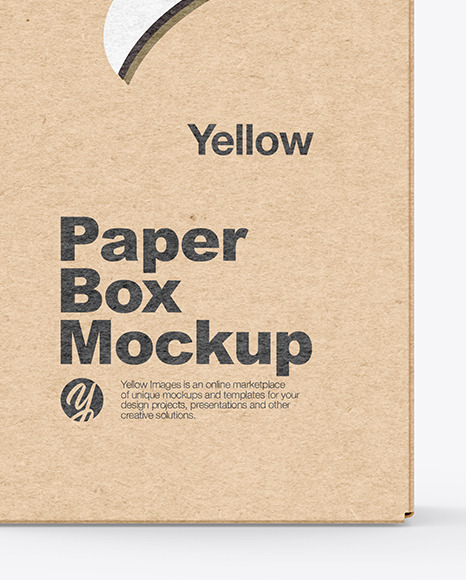 Kraft Paper Box Mockup PSD #1