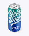 Matte Drink Can W/ Condensation Mockup