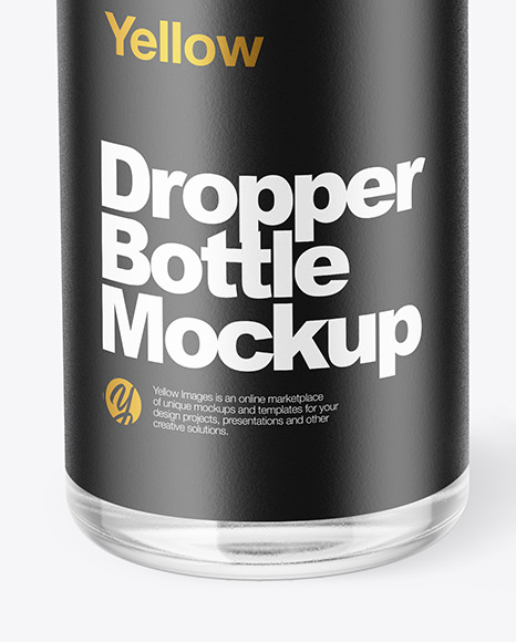 Glass Dropper Bottle with Box Mockup PSD #1