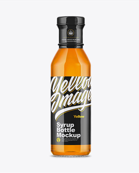 Glass Syrup Bottle Mockup PSD #2