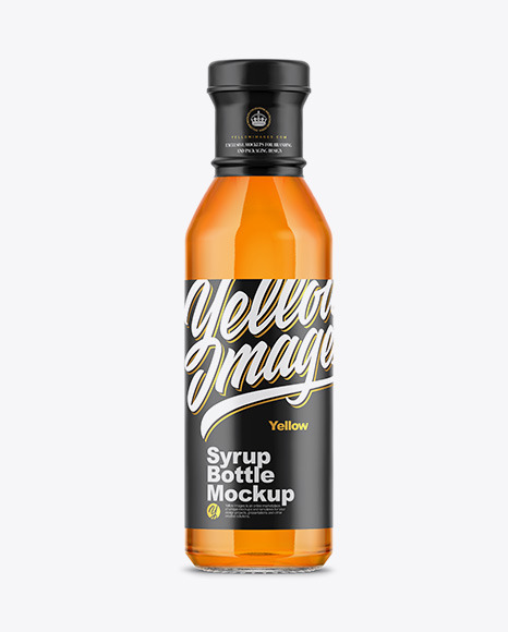 Glass Syrup Bottle Mockup PSD #3