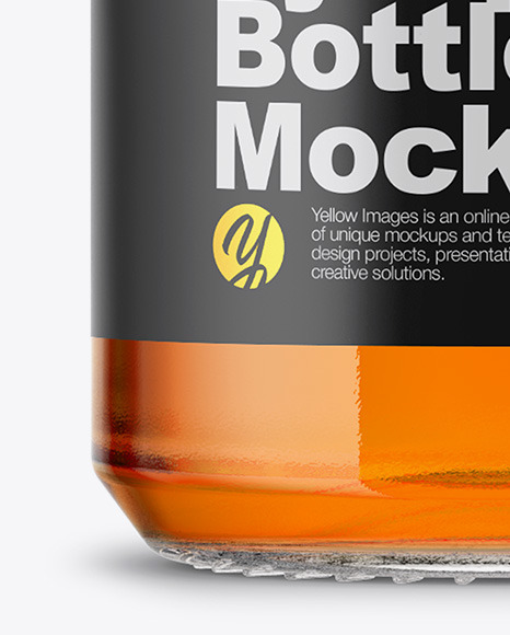 Download Glass Syrup Bottle Mockup In Bottle Mockups On Yellow Images Object Mockups PSD Mockup Templates