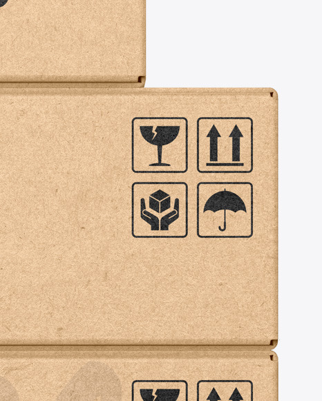 Kraft Boxes Mockup PSD #1