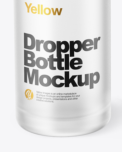 Frosted Glass Dropper Bottle with Box Mockup PSD #1