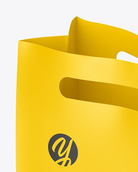 Paper Bag Mockup In Bag Sack Mockups On Yellow Images Object Mockups