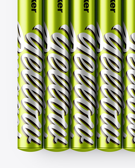 Metallic Marker Pens Mockup PSD #6