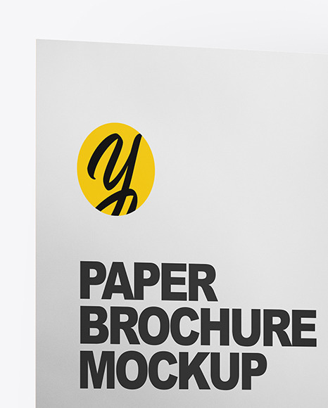 Paper Brochure Mockup PSD #2