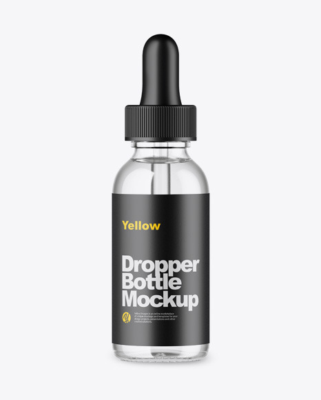 Glass Dropper Bottle Mockup PSD #2