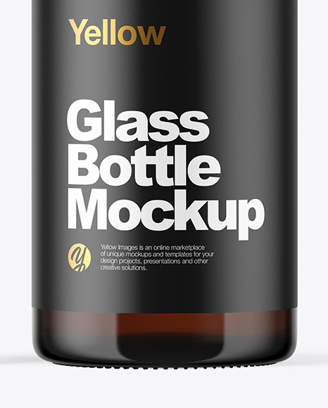 Amber Glass Dropper Bottle Mockup PSD #1