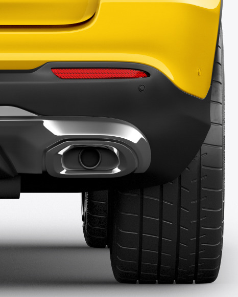 Download Compact Crossover Suv Mockup Back View In Vehicle Mockups On Yellow Images Object Mockups PSD Mockup Templates