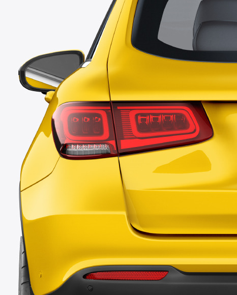 Download Compact Crossover Suv Mockup Back View In Vehicle Mockups On Yellow Images Object Mockups