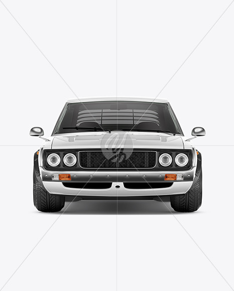 Download Retro Sport Car Mockup Front View In Free Mockups On Yellow Images Object Mockups