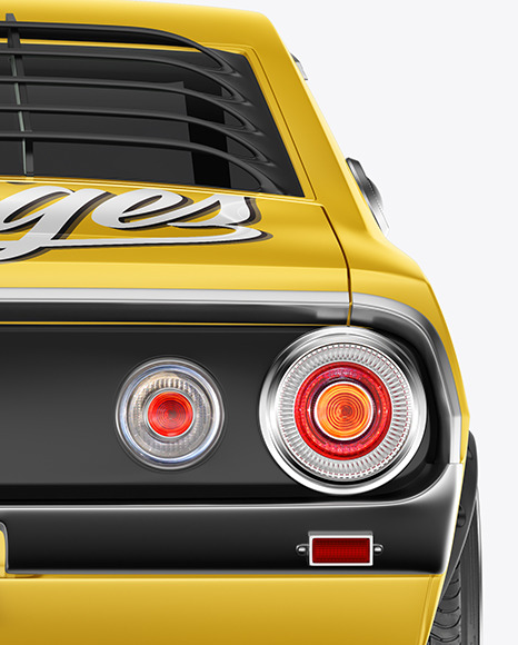 Download Retro Sport Car Mockup Back View In Free Mockups On Yellow Images Object Mockups