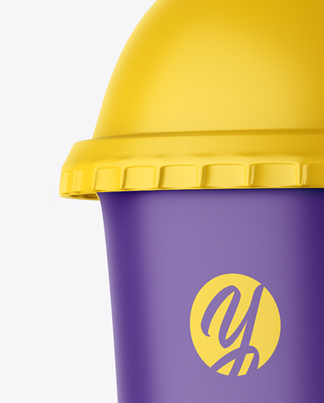 Download Matte Plastic Cup Mockup In Cup Bowl Mockups On Yellow Images Object Mockups PSD Mockup Templates