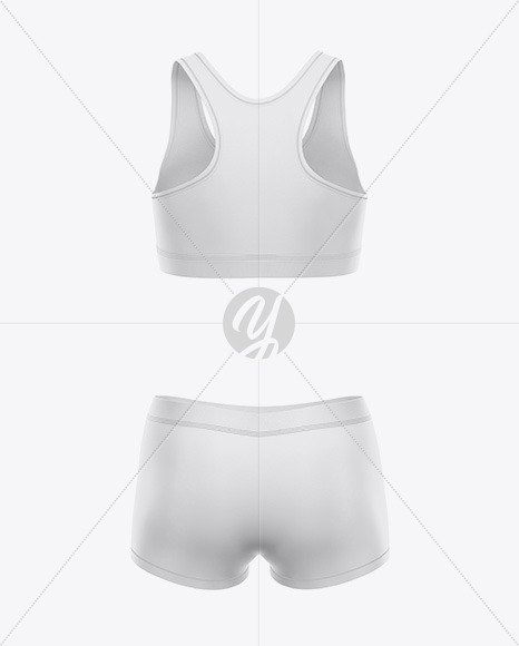 Download Women S Underwear Kit Back View In Apparel Mockups On Yellow Images Object Mockups