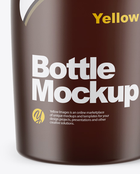 Amber Bottle Mockup PSD #1