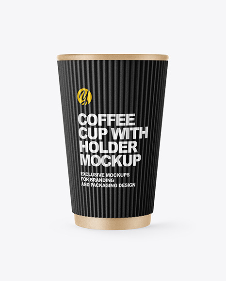 Kraft Coffee Cup with Straw Mockup PSD #6