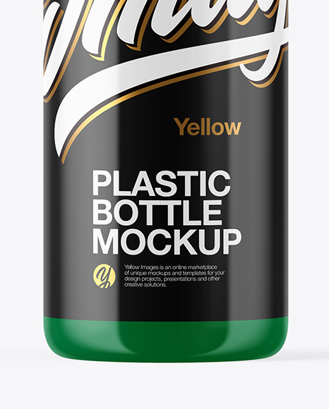 Glossy Plastic Bottle Mockup PSD #1