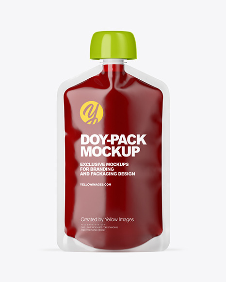 Download Doy Pack With Jam Mockup In Pouch Mockups On Yellow Images Object Mockups Yellowimages Mockups