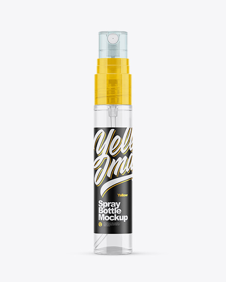 Download Glass Spray Bottle With Shrink Sleeve Mockup In Bottle Mockups On Yellow Images Object Mockups PSD Mockup Templates