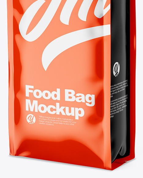 Glossy Food Bag Mockup PSD #2