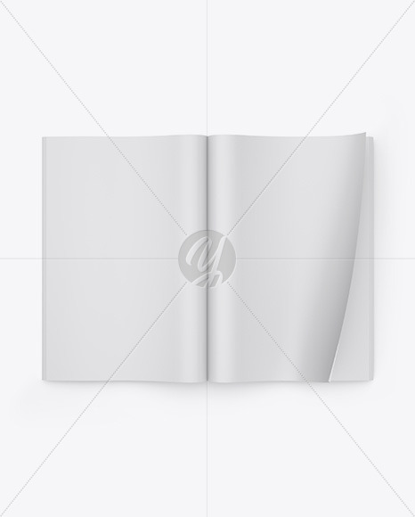Matte Opened Magazine Mockup PSD #3
