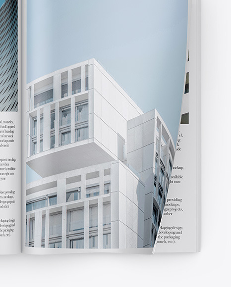 Matte Opened Magazine Mockup PSD #1