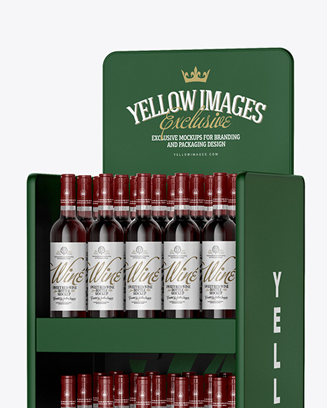 Download Stand With Red Wine Bottles Mockup In Bottle Mockups On Yellow Images Object Mockups Yellowimages Mockups