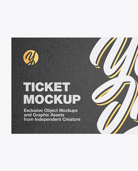 Download Kraft Ticket Mockup In Stationery Mockups On Yellow Images Object Mockups PSD Mockup Templates