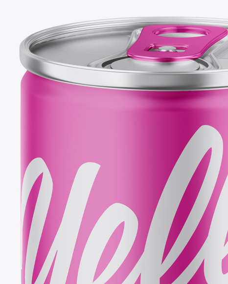 Metallic Can W  Matte Finish Mockup PSD #1