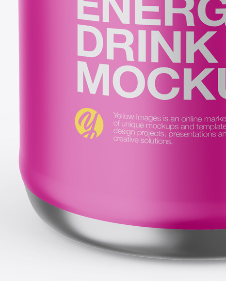 Metallic Can W  Matte Finish Mockup PSD #6
