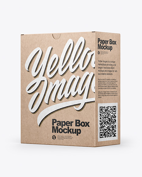 Download Kraft Box Mockup In Box Mockups On Yellow Images Object Mockups