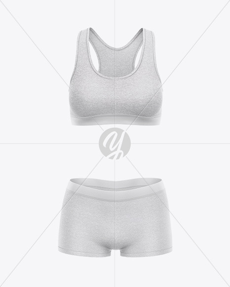 Download Melange Women S Sport Kit Mockup Front View In Apparel Mockups On Yellow Images Object Mockups