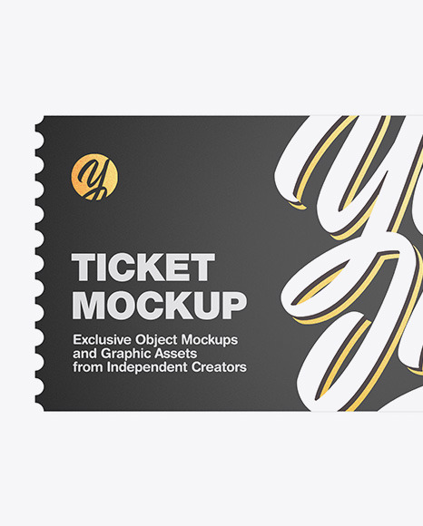 Download Ticket Mockup In Stationery Mockups On Yellow Images Object Mockups