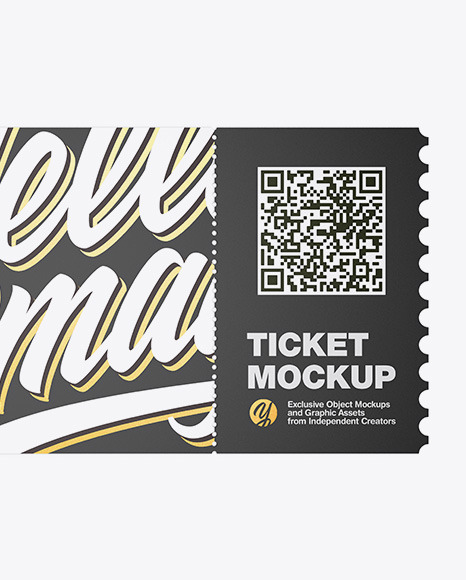 Download Ticket Mockup In Stationery Mockups On Yellow Images Object Mockups