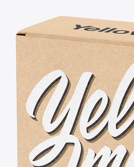 Kraft Paper Box Mockup PSD #2