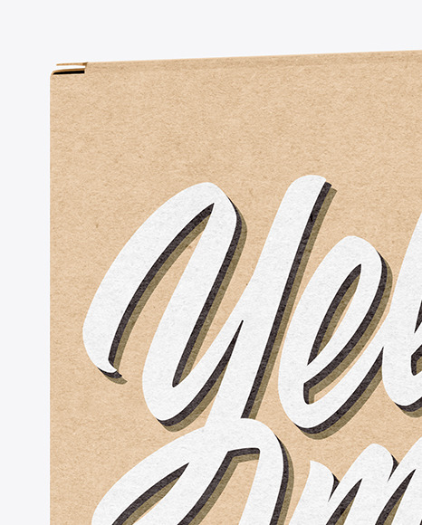 Kraft Paper Box Mockup PSD #2