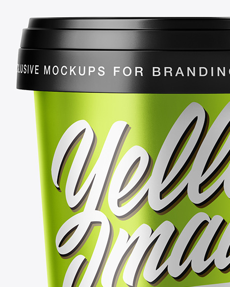 Metallized Ice Cream Cup Mockup PSD #2