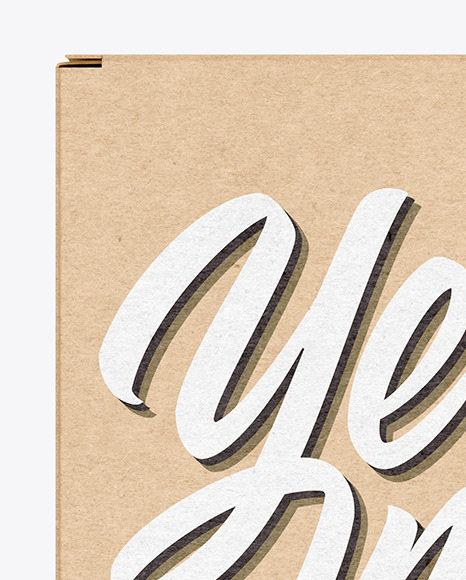 Kraft Paper Box Mockup PSD #2