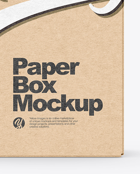 Kraft Paper Box Mockup PSD #1