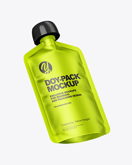 Download Metallized Doy Pack Mockup In Pouch Mockups On Yellow Images Object Mockups Yellowimages Mockups