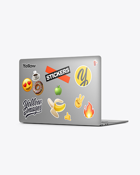 Download Laptop Backside Mockup In Device Mockups On Yellow Images Object Mockups PSD Mockup Templates