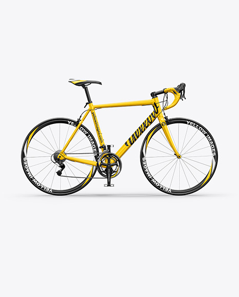 Download Road Universal Bicycle Mockup Right Side View In Vehicle Mockups On Yellow Images Object Mockups